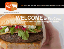 Tablet Screenshot of fatcowburgers.com